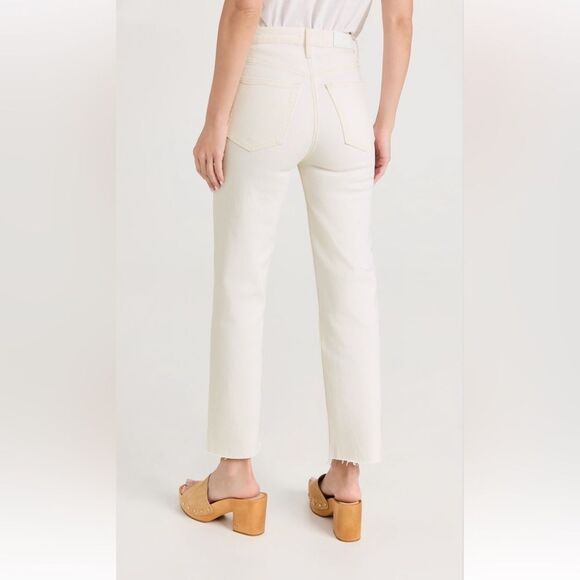 NWT RE/DONE 70s Stove Pipe Straight Leg jeans in Vintage White - Picture 4 of 7